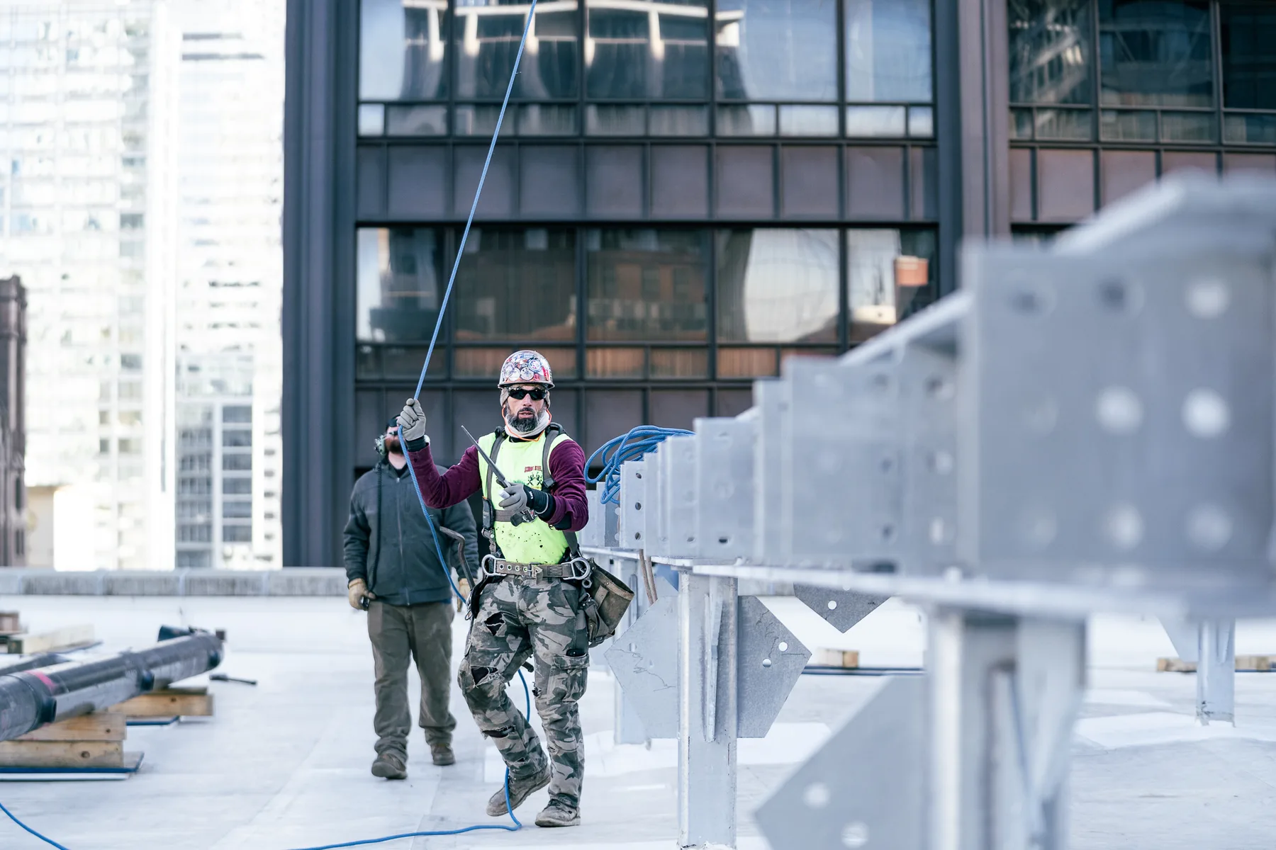 Chicago City Hall Rooftop RTU Platforms steel project